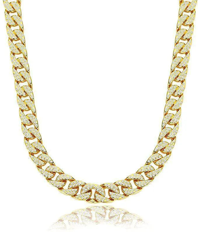 Hip Hop Full Cuban Diamond Necklace