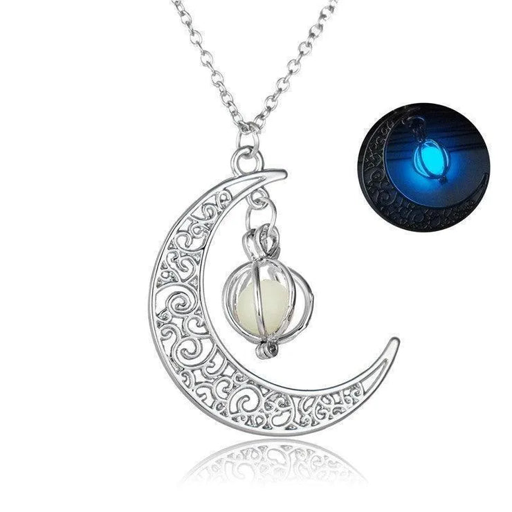 Luminous Moon Pumpkin Creative Pendant Necklace