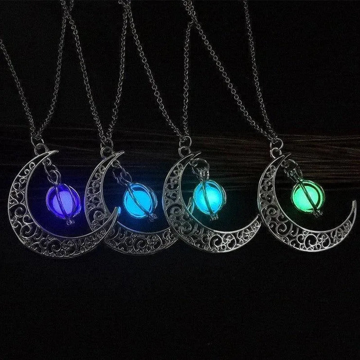 Luminous Moon Pumpkin Creative Pendant Necklace