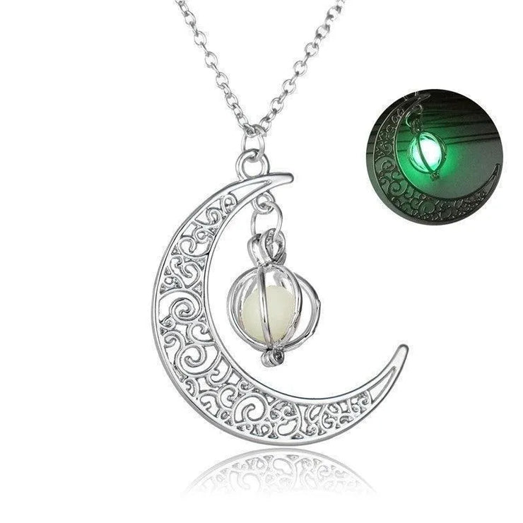 Luminous Moon Pumpkin Creative Pendant Necklace