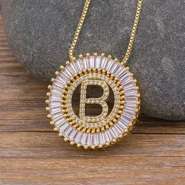 Classic A-Z Initials Letter Pendant Name Necklace