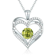 Sterling Silver Twelve Birthstone Pendant Necklace