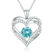 Sterling Silver Twelve Birthstone Pendant Necklace