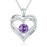 Sterling Silver Twelve Birthstone Pendant Necklace