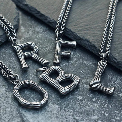 Unique Men's Initial A - Z Necklace