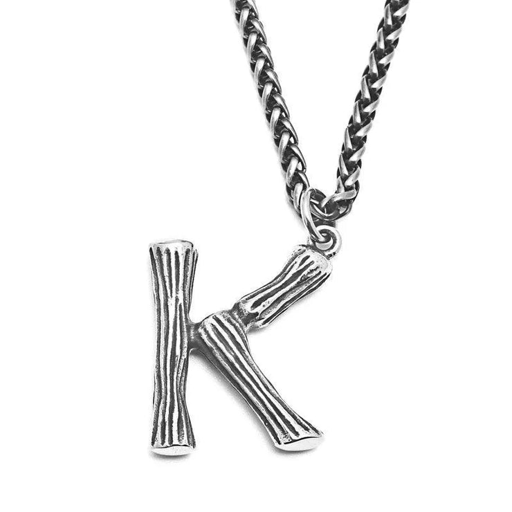 Unique Men's Initial A - Z Necklace