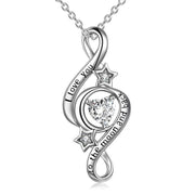 Moon Star Necklace I Love You To The Moon And Back Infinity Necklace