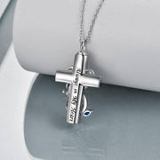 Butterfly Cross Urn Necklace