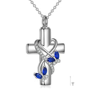 Butterfly Cross Urn Necklace