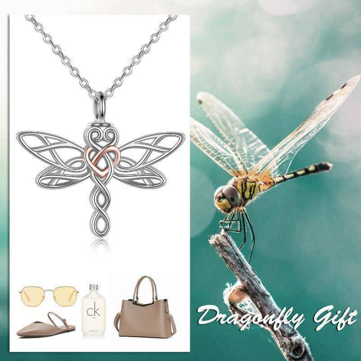 Sterling Silver Dargonfly Urn Necklace