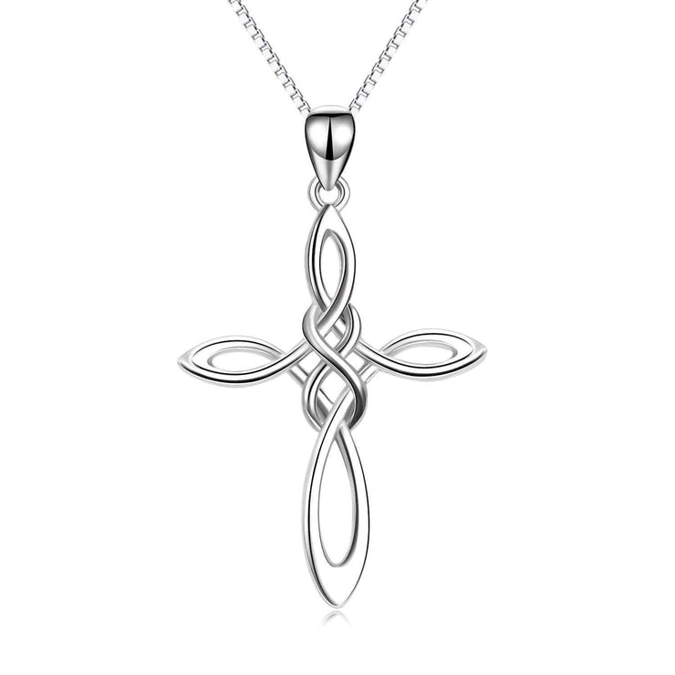 Sterling Silver Infinity Love Celtic Knot Pendant Necklace