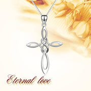 Sterling Silver Infinity Love Celtic Knot Pendant Necklace