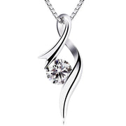 Silver Plated Hollow Elegant Retro Pendant Necklace