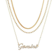 Multi-layer Diamond  Zodiac Constellation Necklace