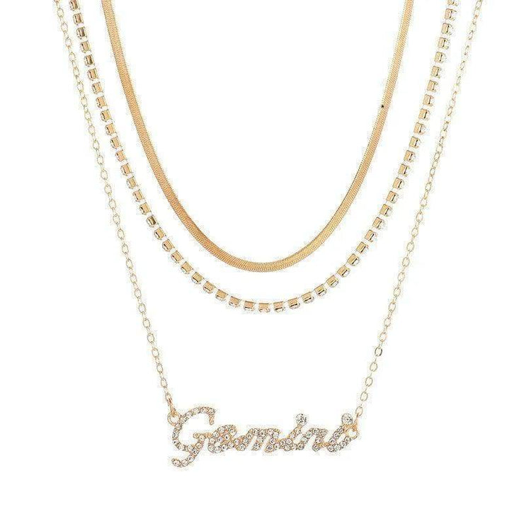 Multi-layer Diamond  Zodiac Constellation Necklace