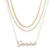 Multi-layer Diamond  Zodiac Constellation Necklace