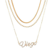 Multi-layer Diamond  Zodiac Constellation Necklace