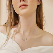 Dainty Infinity Love Double Heart Necklace