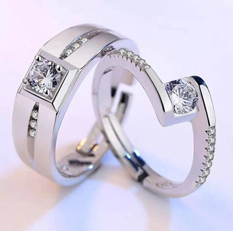 Heart-shaped Couple Rings