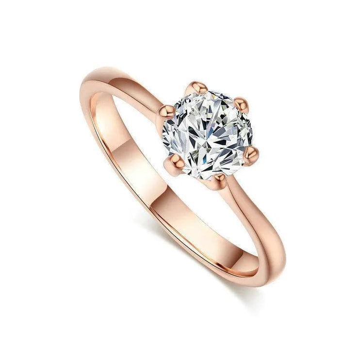 Zircon Micro Inlay Engagement Ring