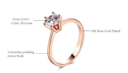 Zircon Micro Inlay Engagement Ring