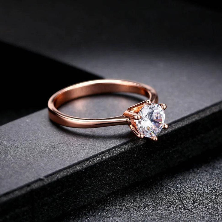 Zircon Micro Inlay Engagement Ring