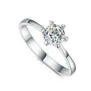 Zircon Micro Inlay Engagement Ring