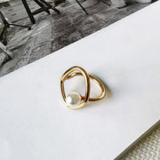 Minimalist Dainty Pearl Ring for Women