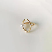 Minimalist Dainty Pearl Ring for Women