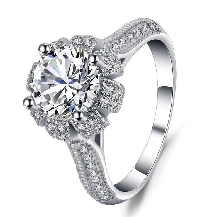 Micro-Inlaid Zircon Creative Style Diamond Ring