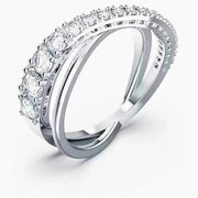 Crystal Twist Rows Band Ring