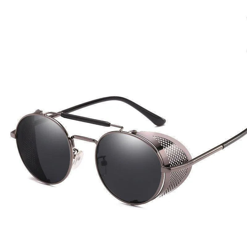 Round Retro Color Film Reflective Sunglasses - PrimoWears