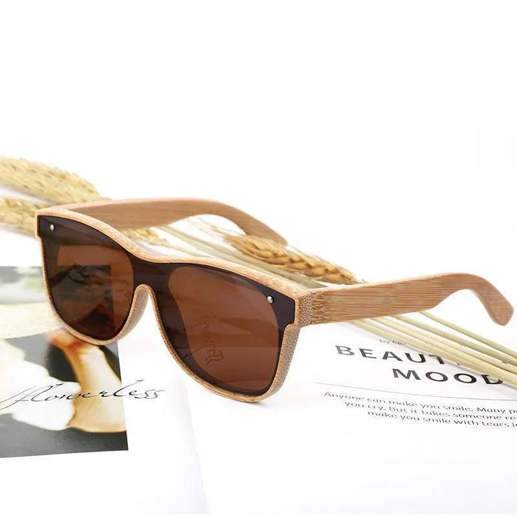 Bamboo Frame Polarized Sunglasses