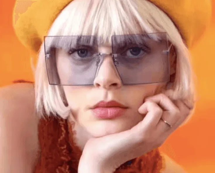 Oversized Rimless Square Sunglasses - PrimoWears