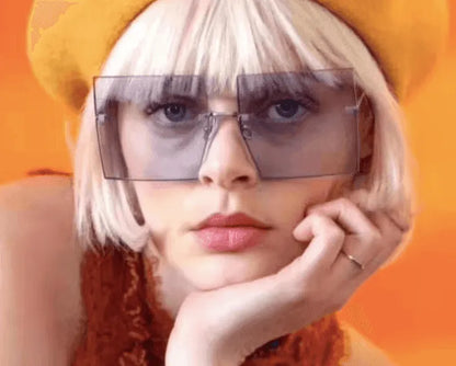 Oversized Rimless Square Sunglasses - PrimoWears