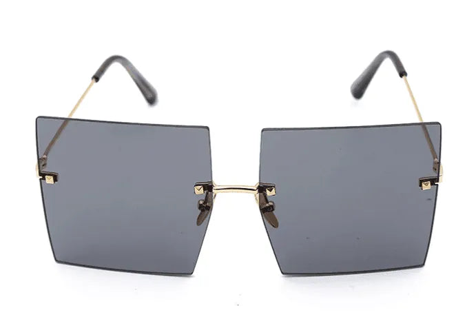 Oversized Rimless Square Sunglasses - PrimoWears