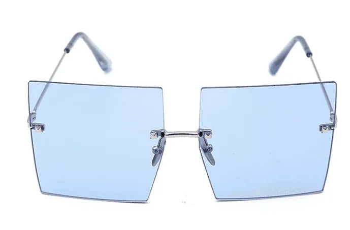 Oversized Rimless Square Sunglasses - PrimoWears