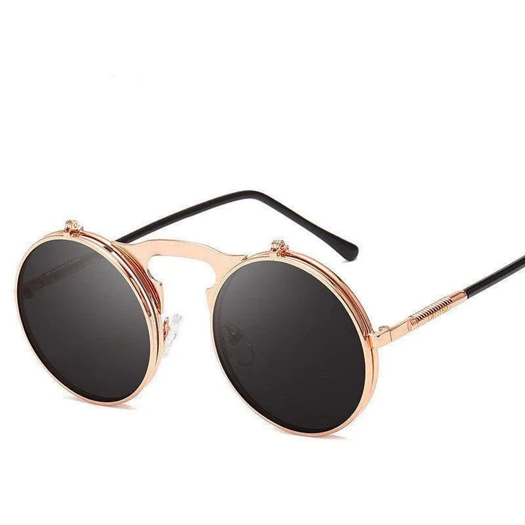 Retro Steampunk Flip Sunglasses