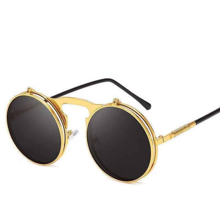 Retro Steampunk Flip Sunglasses