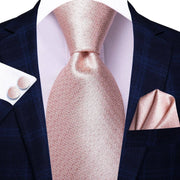 100% Silk Classic Tie with Pocket Square and Cufflinks Set