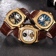 Luxury Leather Band Swiss Wristwatch