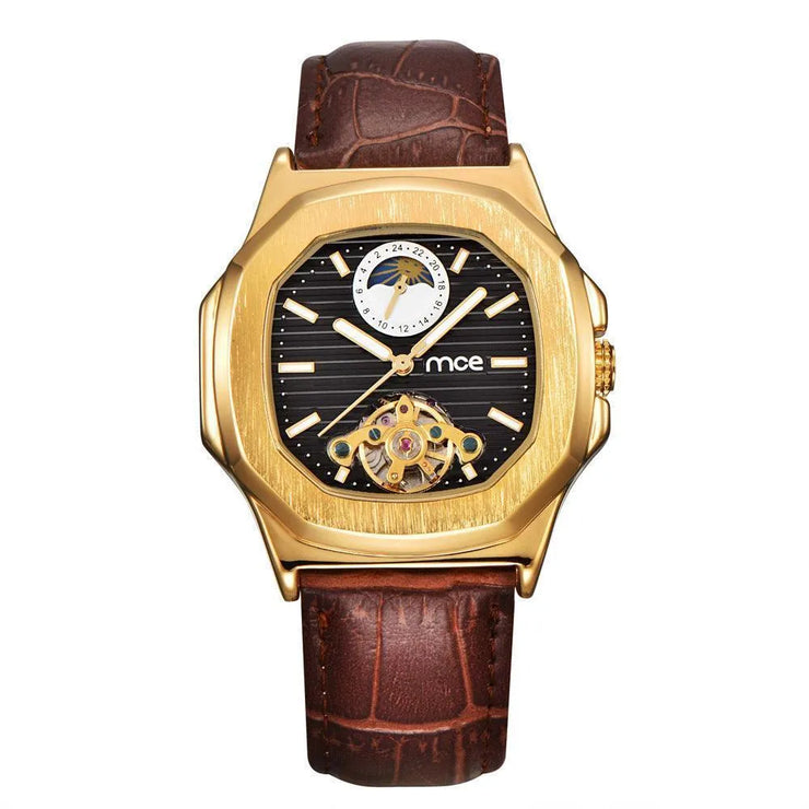 Luxury Leather Band Swiss Wristwatch