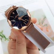 Star-Cut Face Waterproof Mesh Band Watch