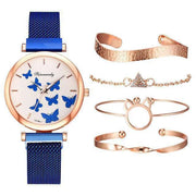 Butterfly Dial Quartz Watch Set