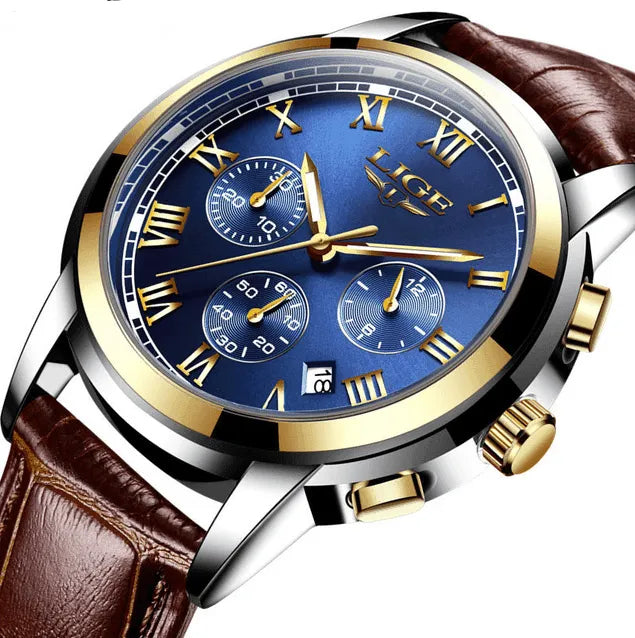 Men's Leather Casual Watch