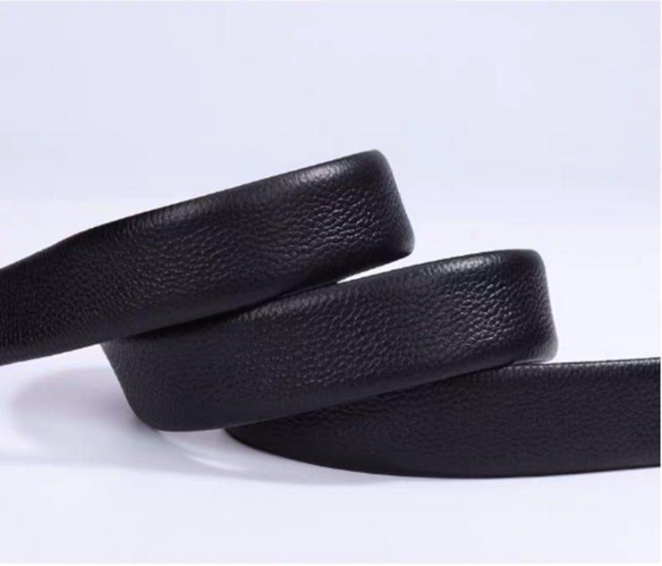 Men's Cowhide Automatic Buckle Leather Belt