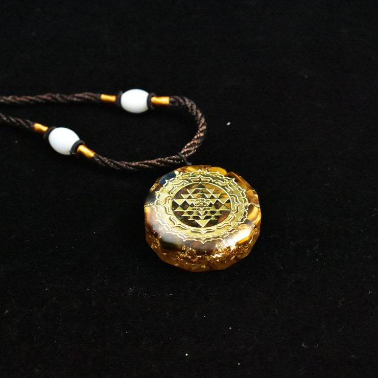 Tiger Eye Stone Seven Chakra Pendant Necklace