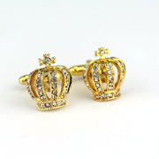 Diamond King Crown French Cufflinks