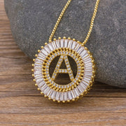 Classic A-Z Initials Letter Pendant Name Necklace