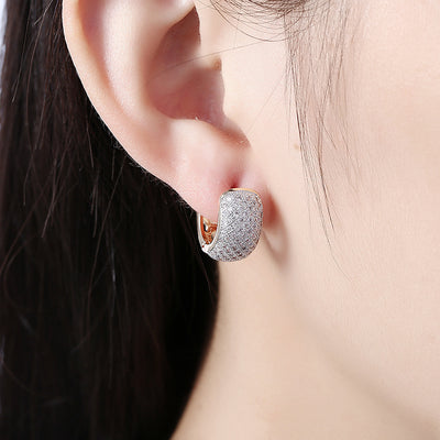 Round CZ Stone Cubic Zirconia Earring